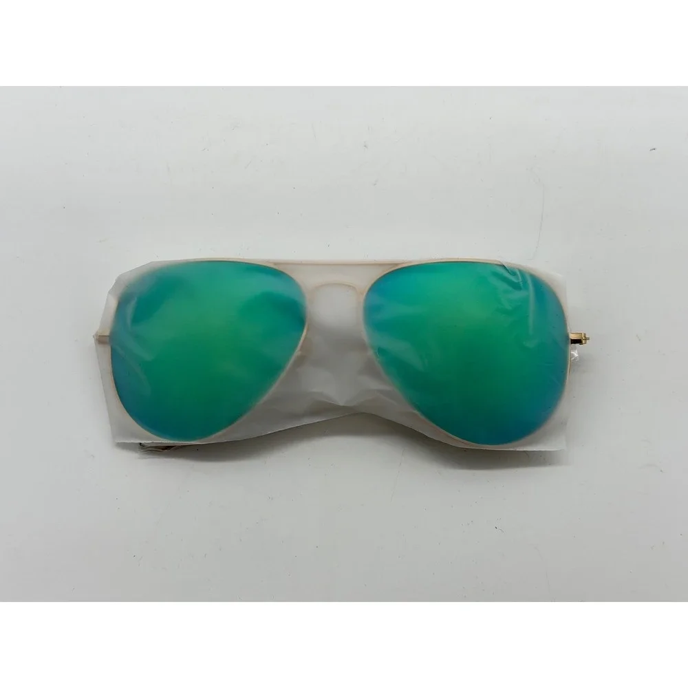 Ray-Ban Aviator Sunglasses RB3026 Gold Frame Green Mirror Flash‎ 62/14 Lenses